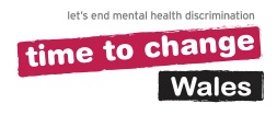Time to Change Wales (let's end mental health discrimination) logo (English)