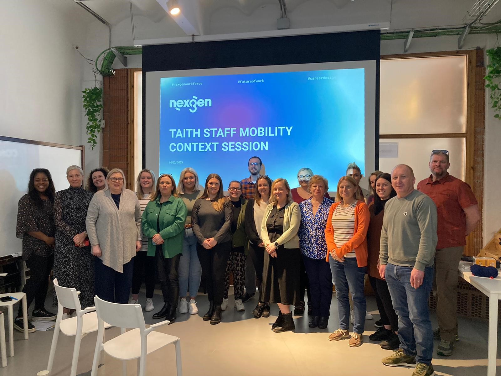 Staff at the Colegau Cymru and Nexgen Staff Mobility in Barcelona 2023