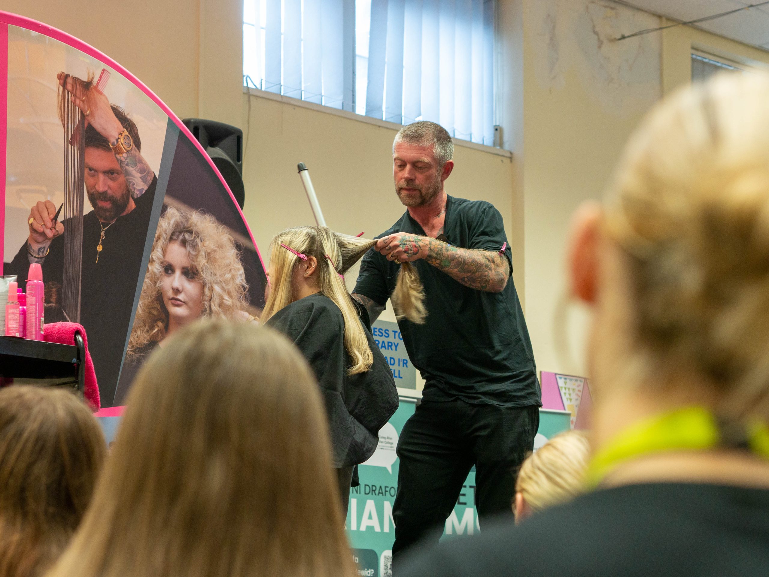 Lee Stafford during his twisted tong demonstration
