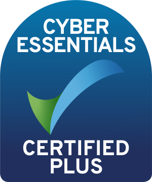 Cyber Essentials checkmark, blue and green.
